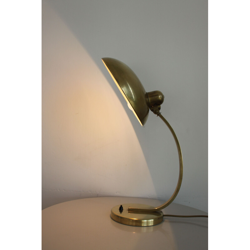 President table lamp in gilded brass by Christian Dell