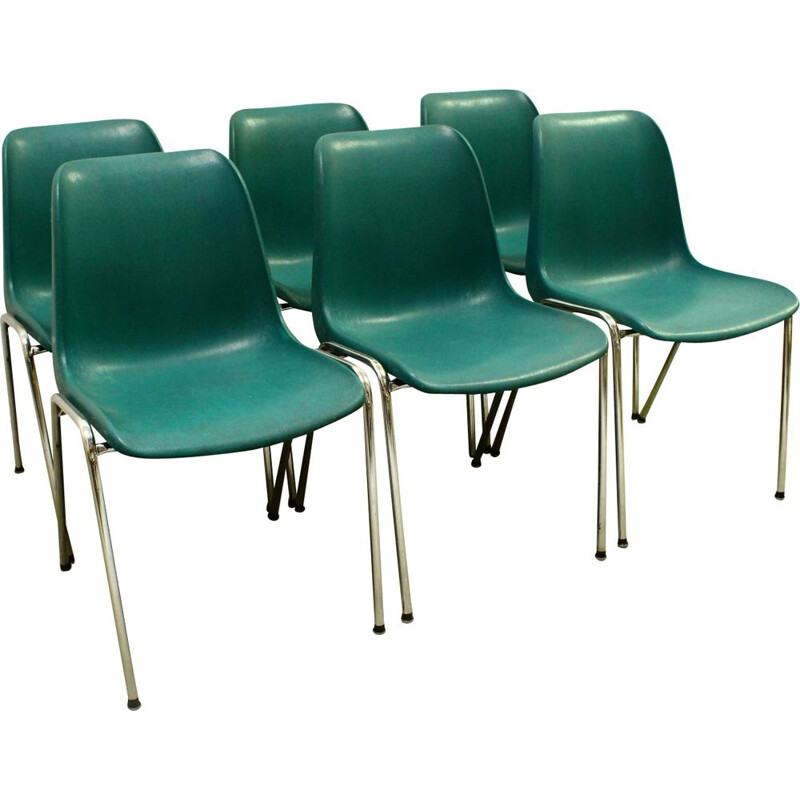 Set of 6 vintage chairs 1970