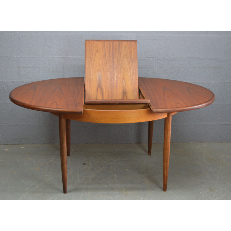 Vintage round dining table in teak by G-Plan