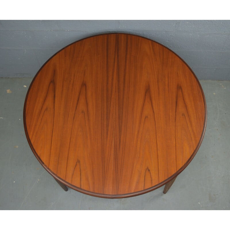 Vintage round dining table in teak by G-Plan