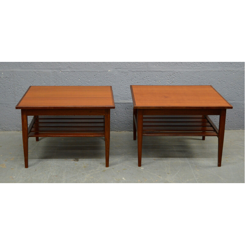 Pair of vintage side tables in teak by G-Plan