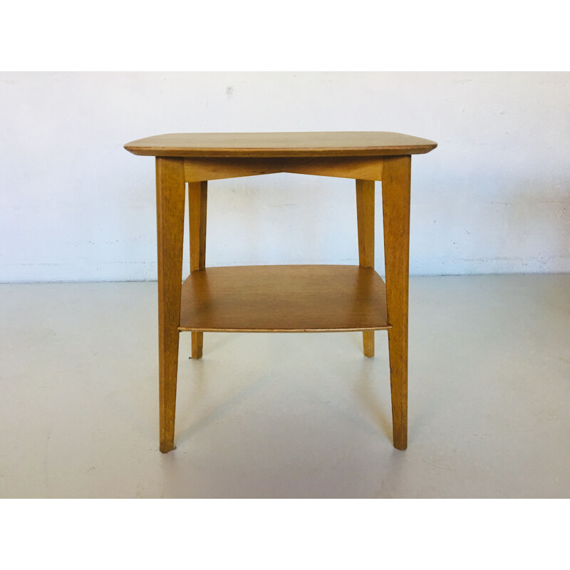 Pair of vintage oak bedside tables by Roger Landault