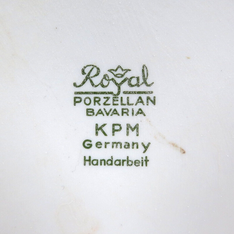 Par de vasos de porcelana branca vintage para a Baviera Real