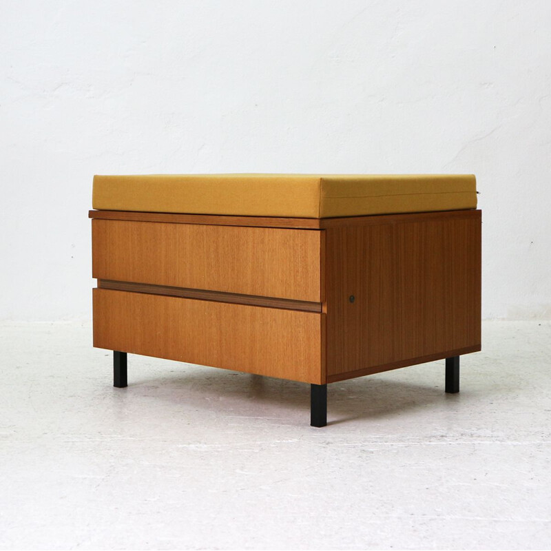 Vintage small modern Padded chest of drawers