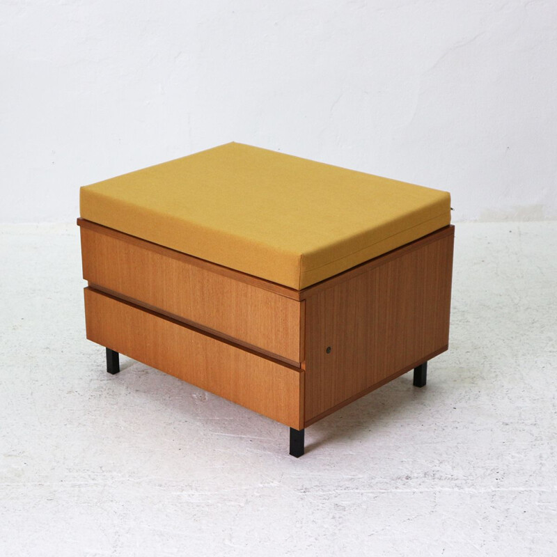 Vintage small modern Padded chest of drawers