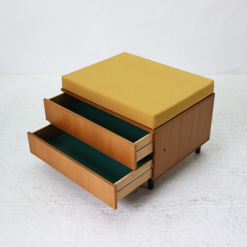 Vintage small modern Padded chest of drawers