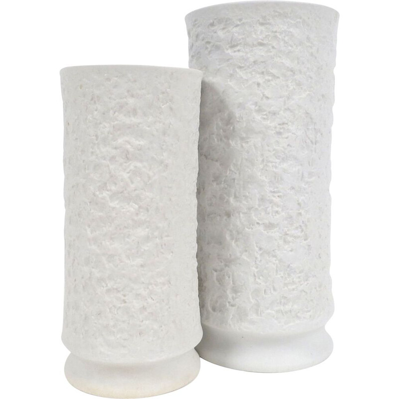 Pair of vintage white porcelain vases for Royal Bavaria