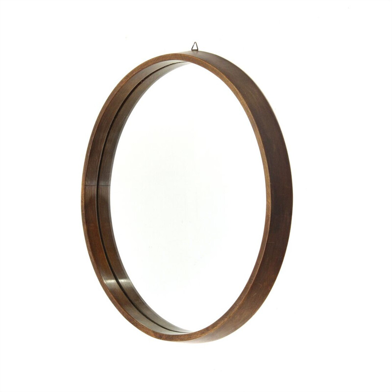 Vintage wood frame mirror 1950s