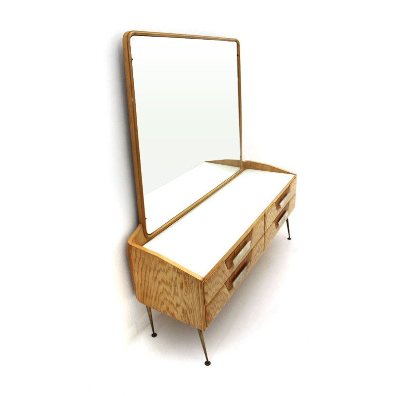 Commode vintage avec le miroir 1950