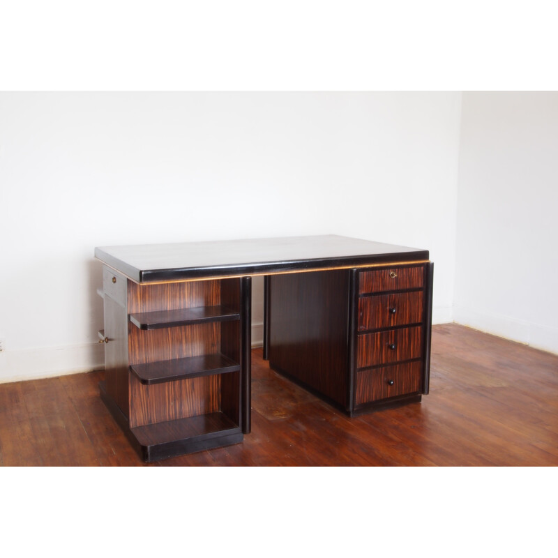 Bureau vintage en ébène de macassar 1930