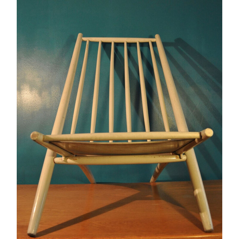 Scandinavian vintage Congo chair by Alf Svensson in wood 1950