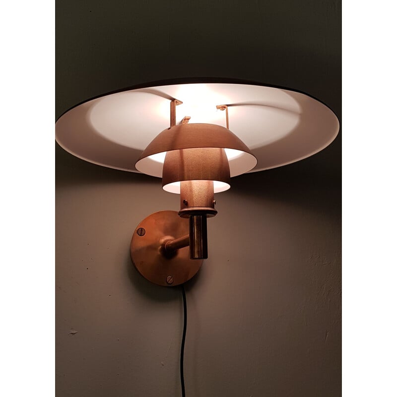 PH 4-53 wall lamp in copper by Poul Henningsen for Louis Poulsen