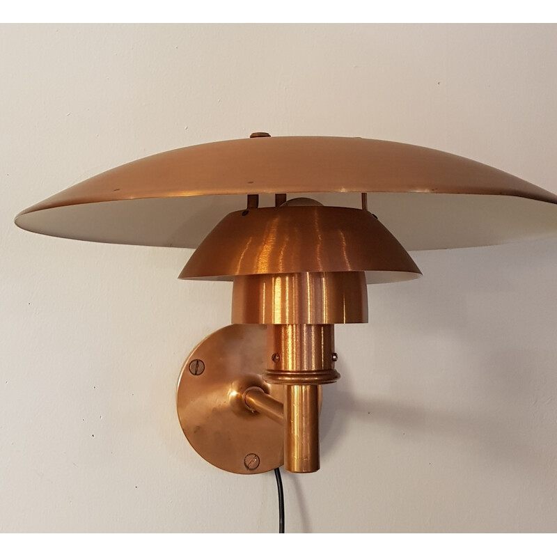 PH 4-53 wall lamp in copper by Poul Henningsen for Louis Poulsen