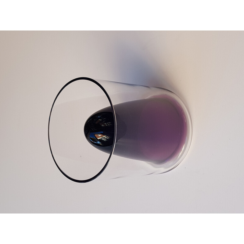 Vintage vase in purple glass by Wirkkala for Rosenthal