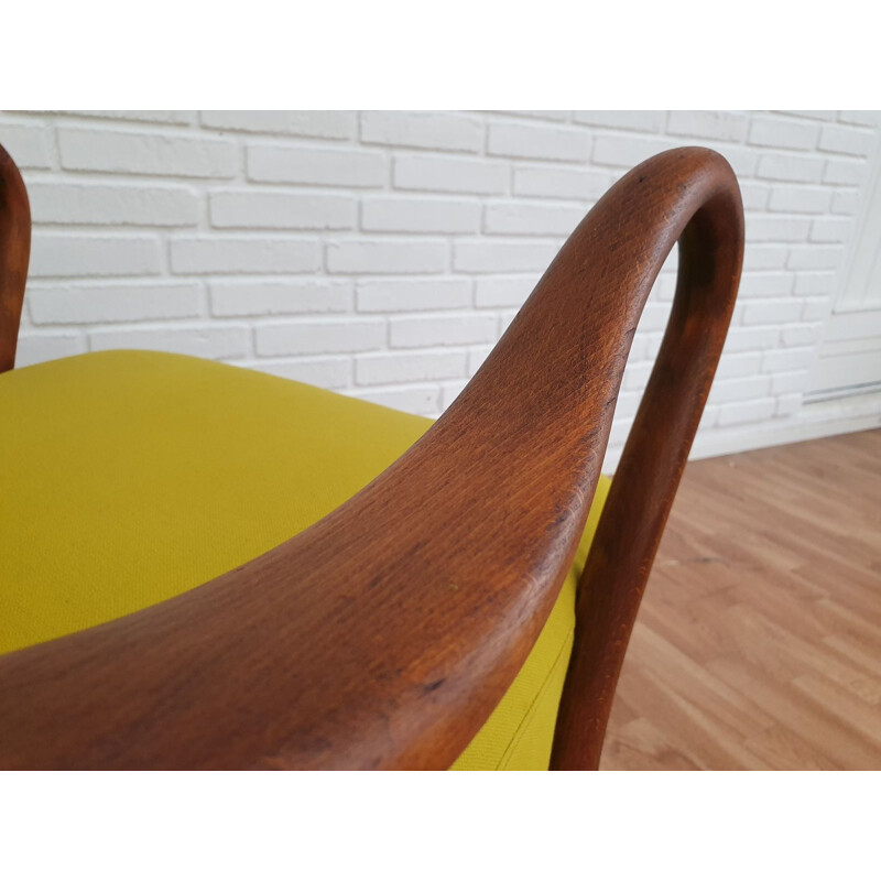 Danish yellow armchair by Alfred Christensen for Slagelse Møbelfabrik