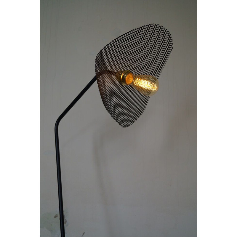 Vintage tripod floor lamp in lacquered metal