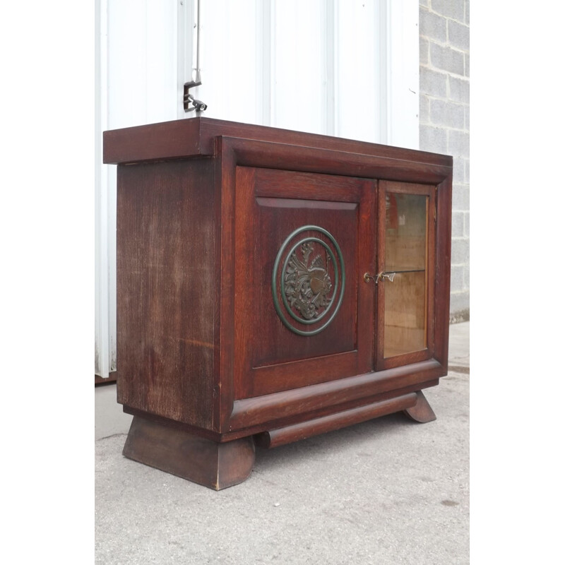 Japanese silver showcase bar 1940 oak