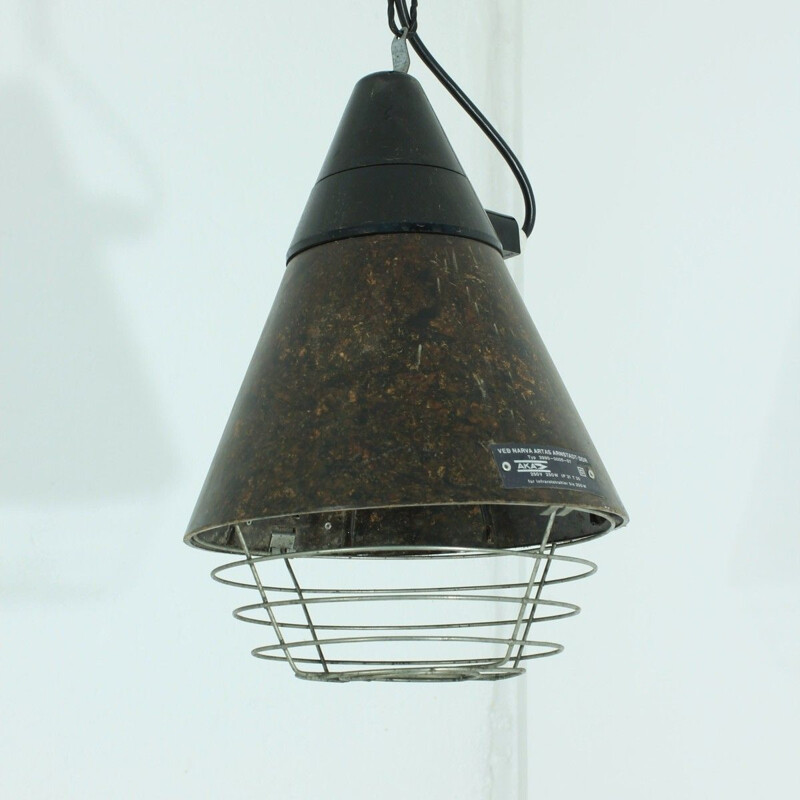 Vintage bakelieten en metalen hanglamp, Duitsland 1960