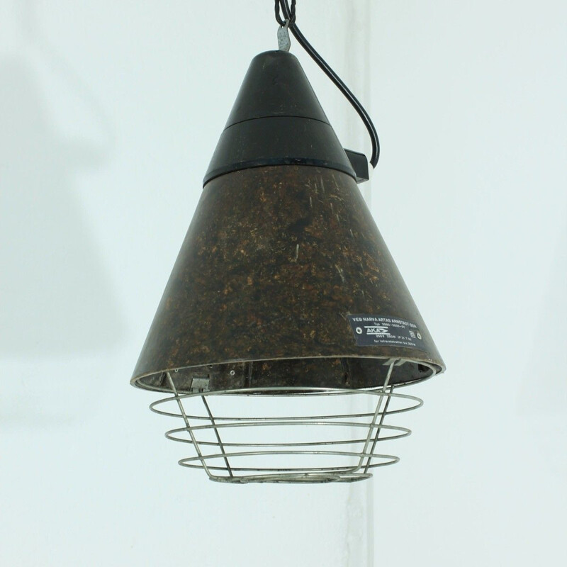 Vintage bakelite and metal pendnat lamp, Germany 1960