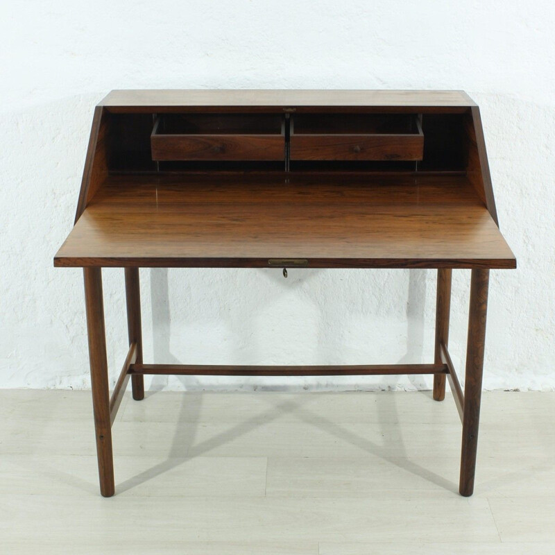 Vintage german writing desk in rosewood 1960s