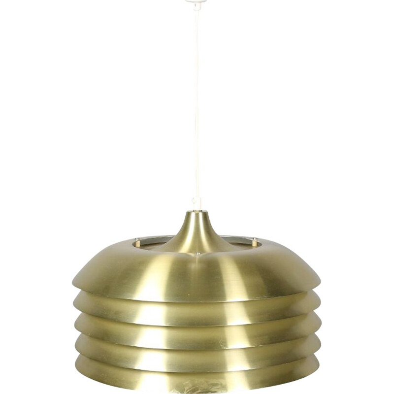 Vintage Scandinavian brass hanging lamp T742, Hans-Agne Jakobsson
