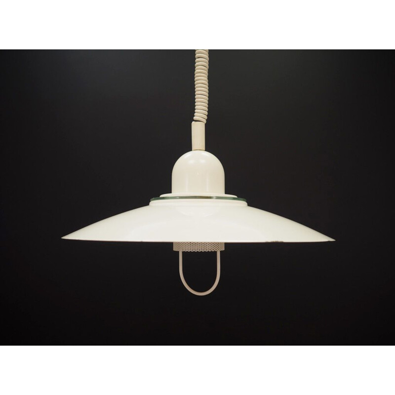 Vintage white pendant lamp 1970