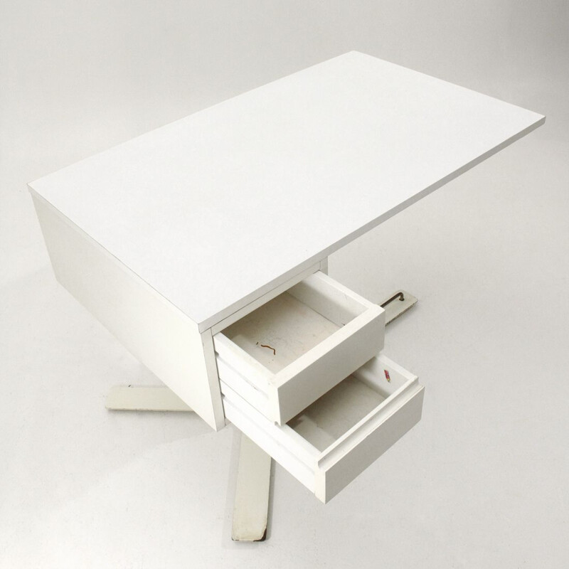 Bureau vintage blanc par Antonello Mosca pour Sormani