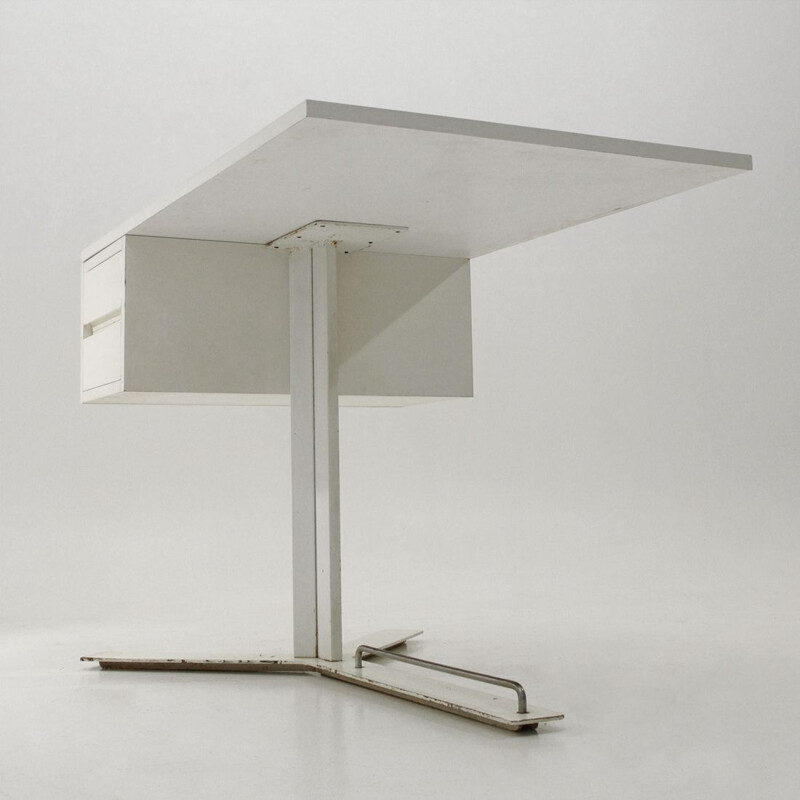 Vintage white desk by Antonello Mosca for Sormani