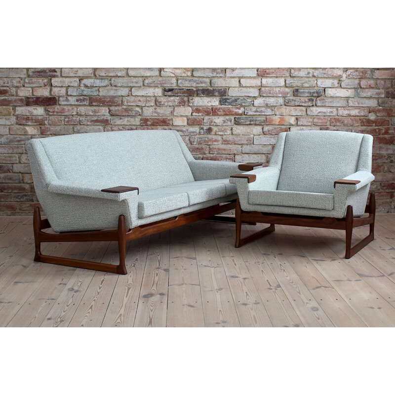 Vintage Teakholz-Lounge-Set von Johannes Andersen für Ab Trensums Fatoljfabrik, Schweden 1950