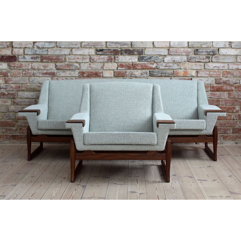 Vintage Teakholz-Lounge-Set von Johannes Andersen für Ab Trensums Fatoljfabrik, Schweden 1950