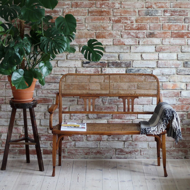 Vintage bentwood bench settee