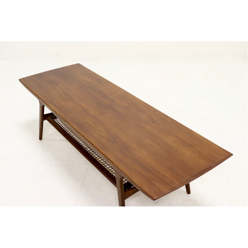 Vintage large teak coffee table Danish design