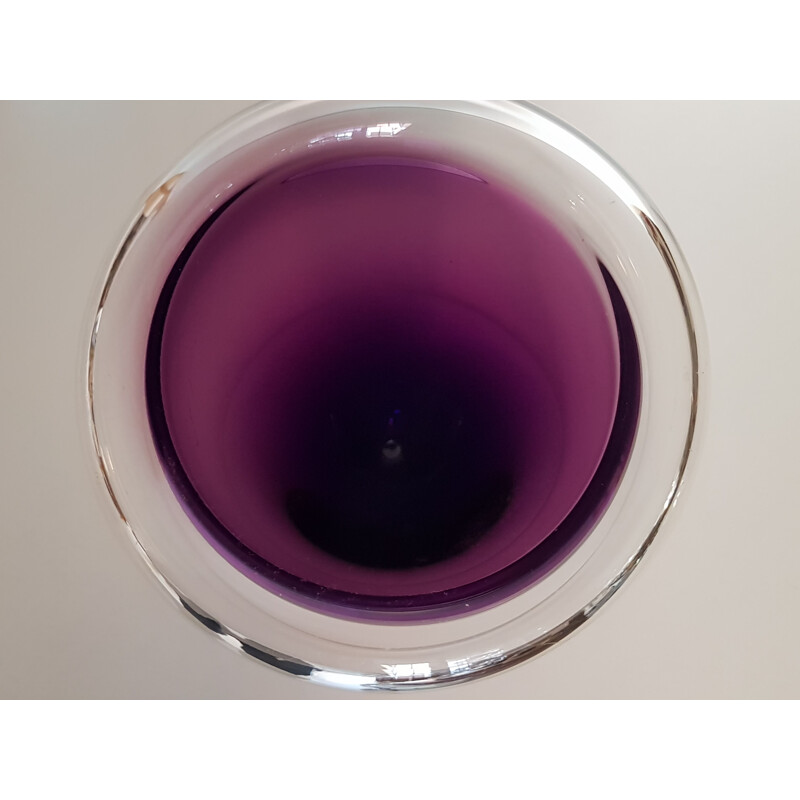 Vase vintage en verre violet par Wirkkala pour Rosenthal