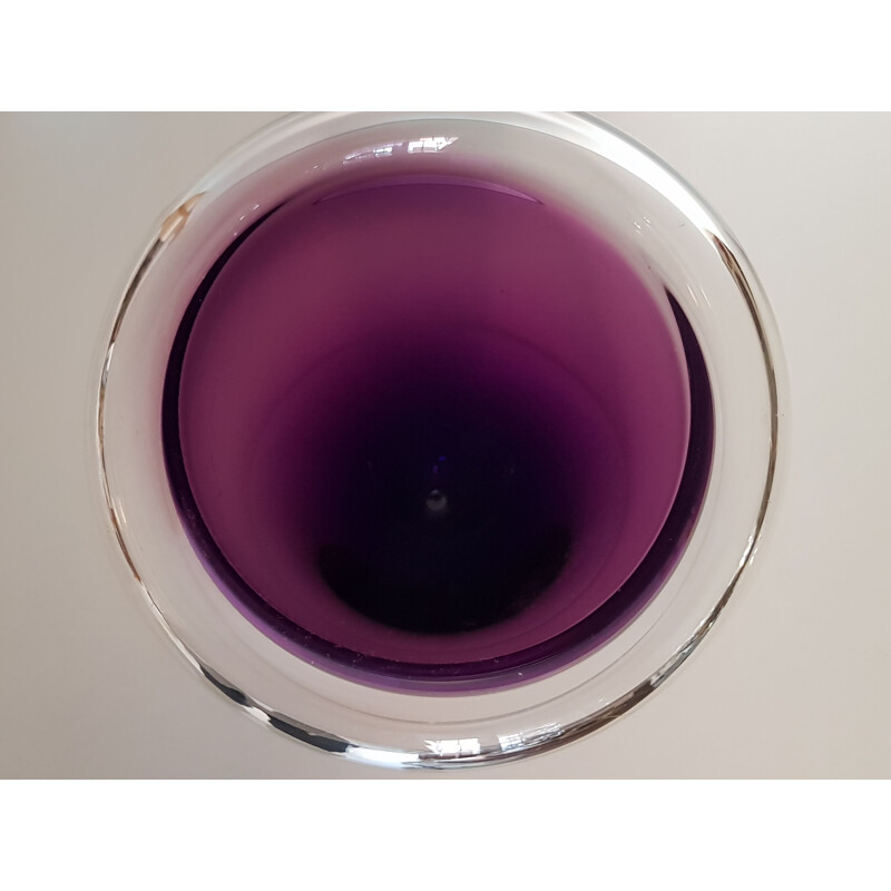 Vaso vintage in vetro viola di Wirkkala per Rosenthal