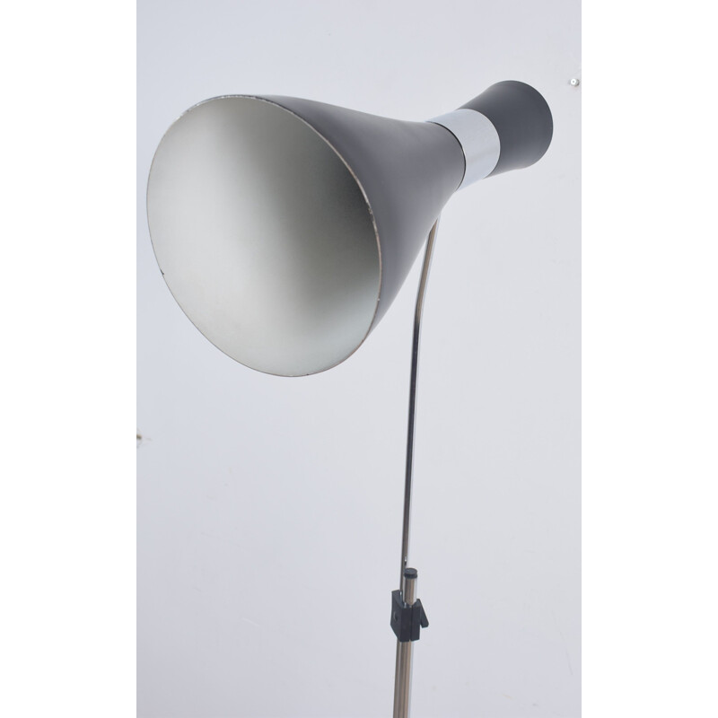 Lampada da terra vintage Diabolo in metallo nero di Jo Hammerborg per Fog & Morup, 1960