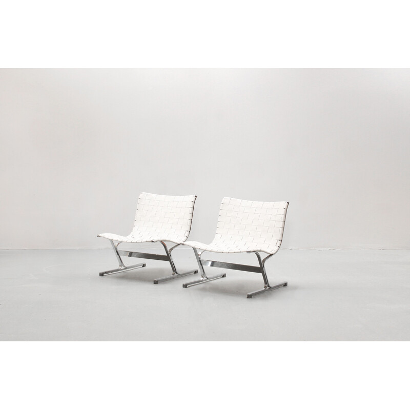 Paar vintage lounge stoelen van Ross Littell voor ICF Italy