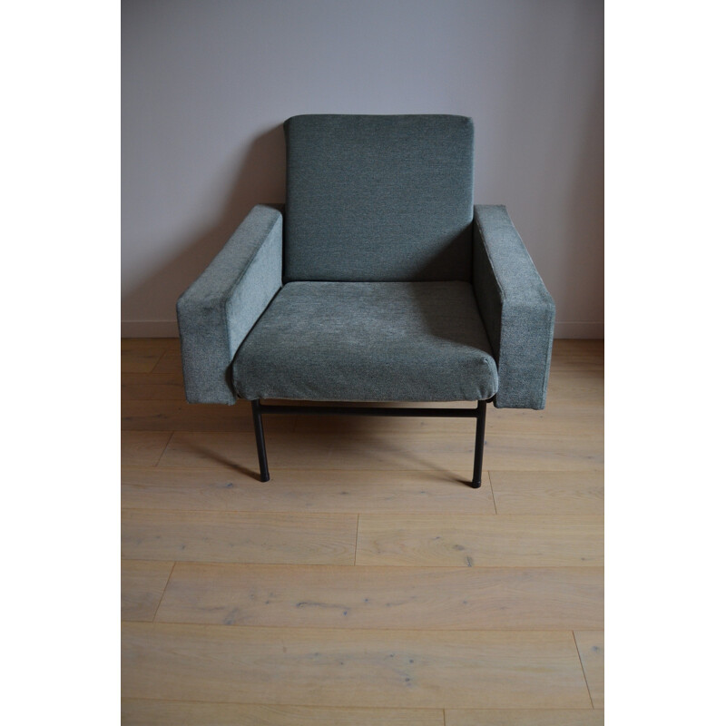 Airborne armchair in metal and fabric, Pierre GUARICHE - 1950s