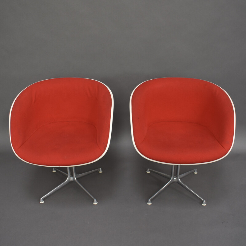 Set of 6 vintage armchairs La Fonda by Eames, USA 1970s