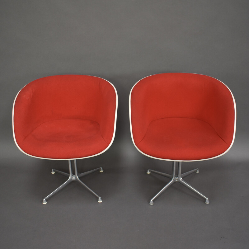 Set of 6 vintage armchairs La Fonda by Eames, USA 1970s