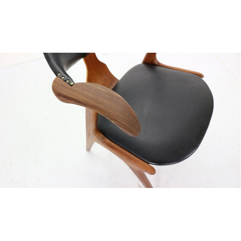 Set of 4 vintage chairs cow horn by Louis Van Teeffelen for Awa, 1960s