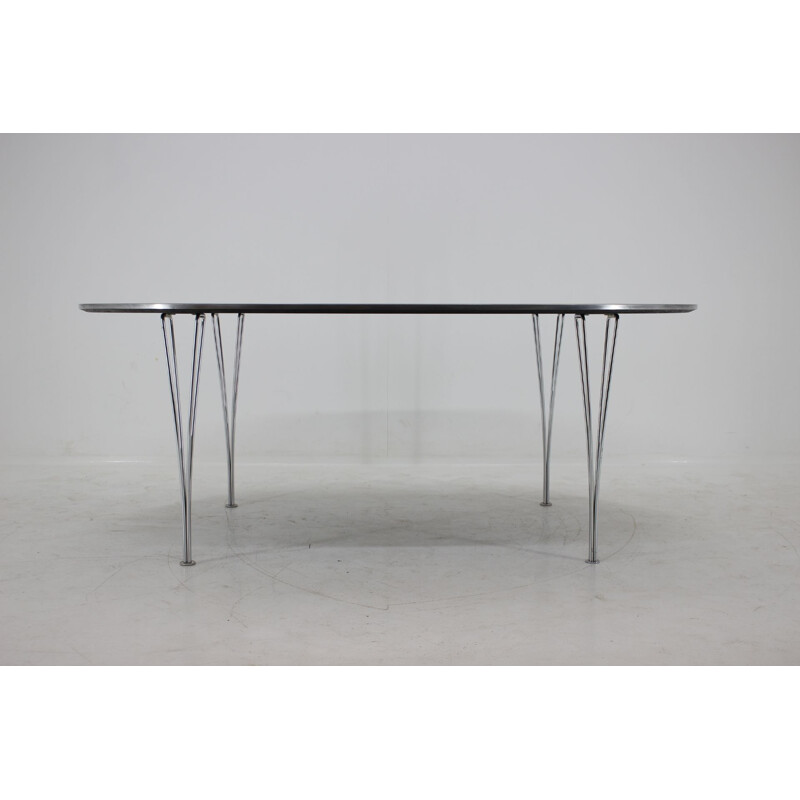 Table vintage Super Ellipse pour Fritz Hansen en palissandre 1970