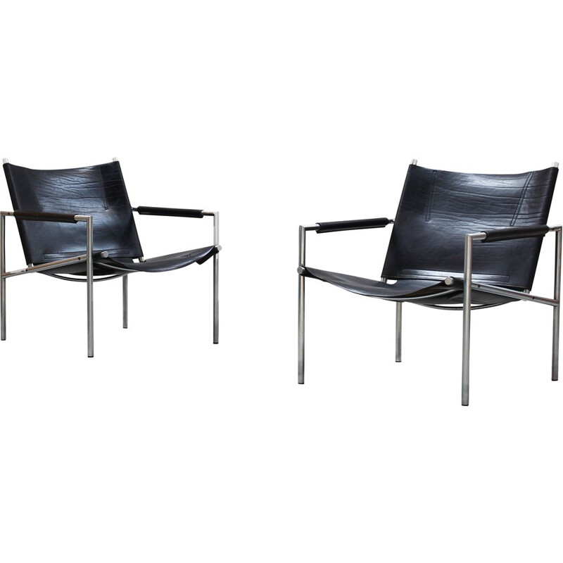 Set of 2 vintage armchairs by Martin Visser for Spectrum 1960s