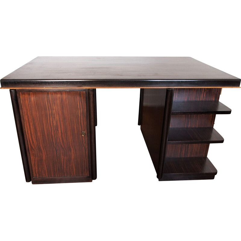 Vintage Macassar ebbenhouten bureau 1930