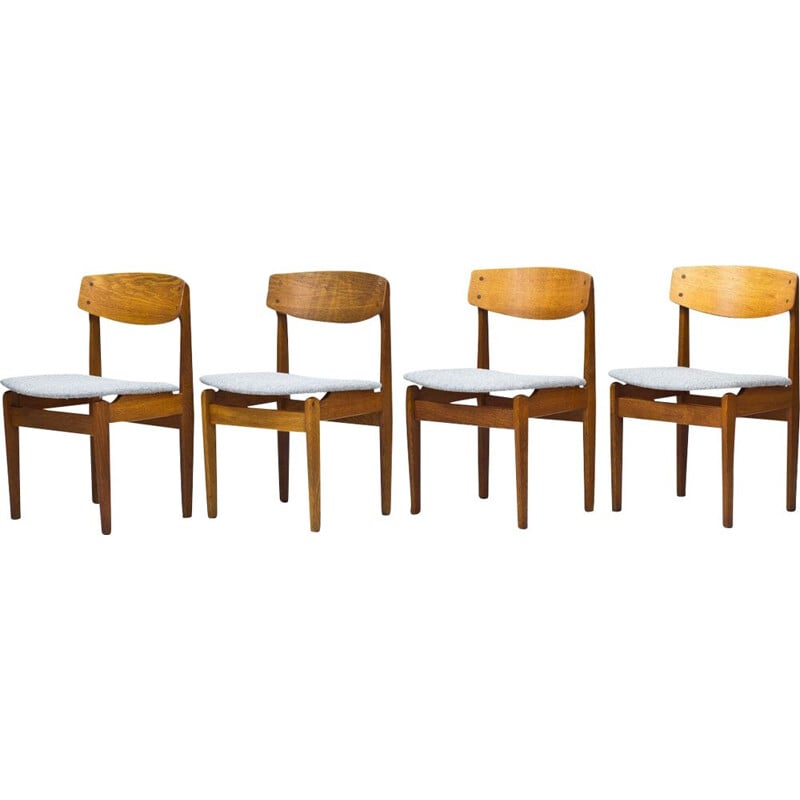 Suite de 4 chaises en chêne par Juergen Baekmark pour FDB, modèle 78