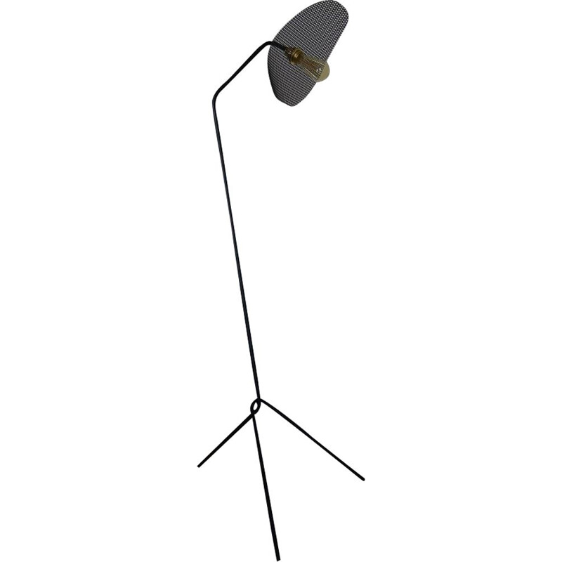 Vintage tripod floor lamp in lacquered metal