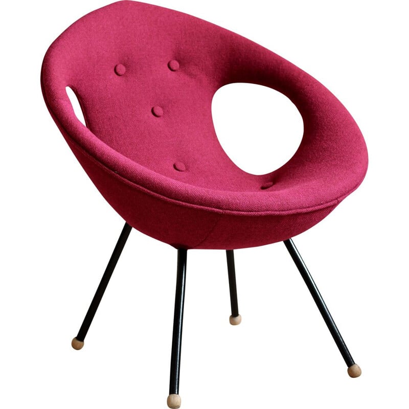 Vintage lounge chair, UFO, Kvadrat Fabric, Space Age