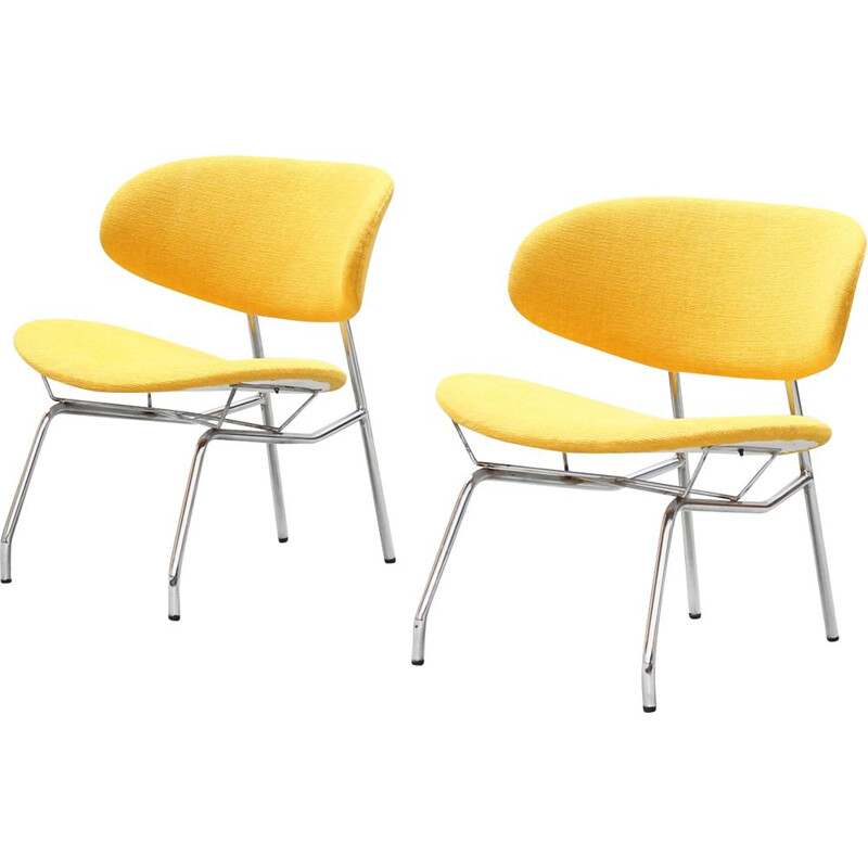Pair of vintage lounge chairs by Rino Vernuccio Italy