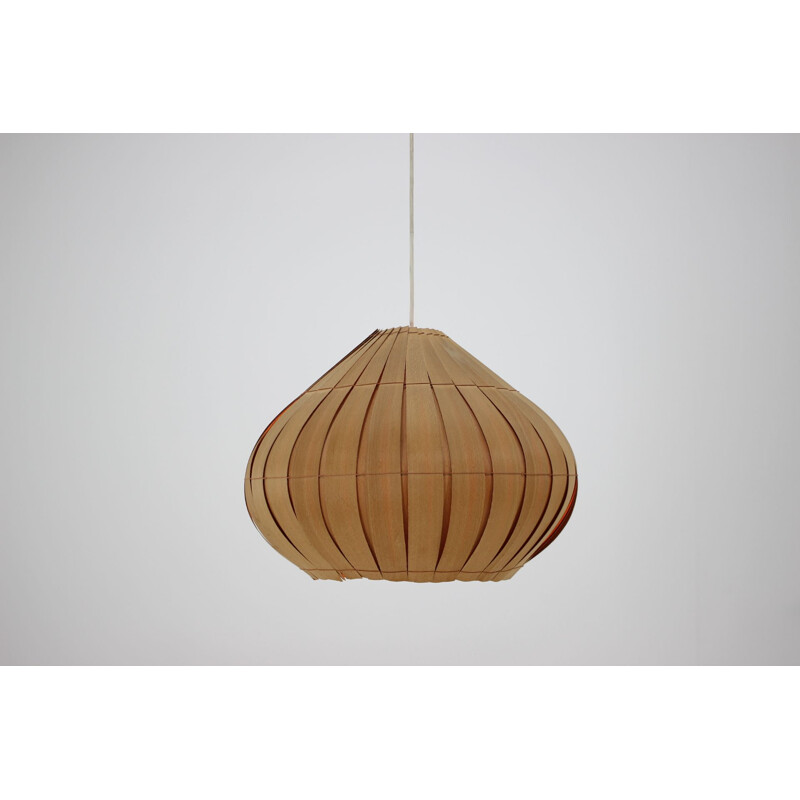 Vintage danish pendant in wood 1960s