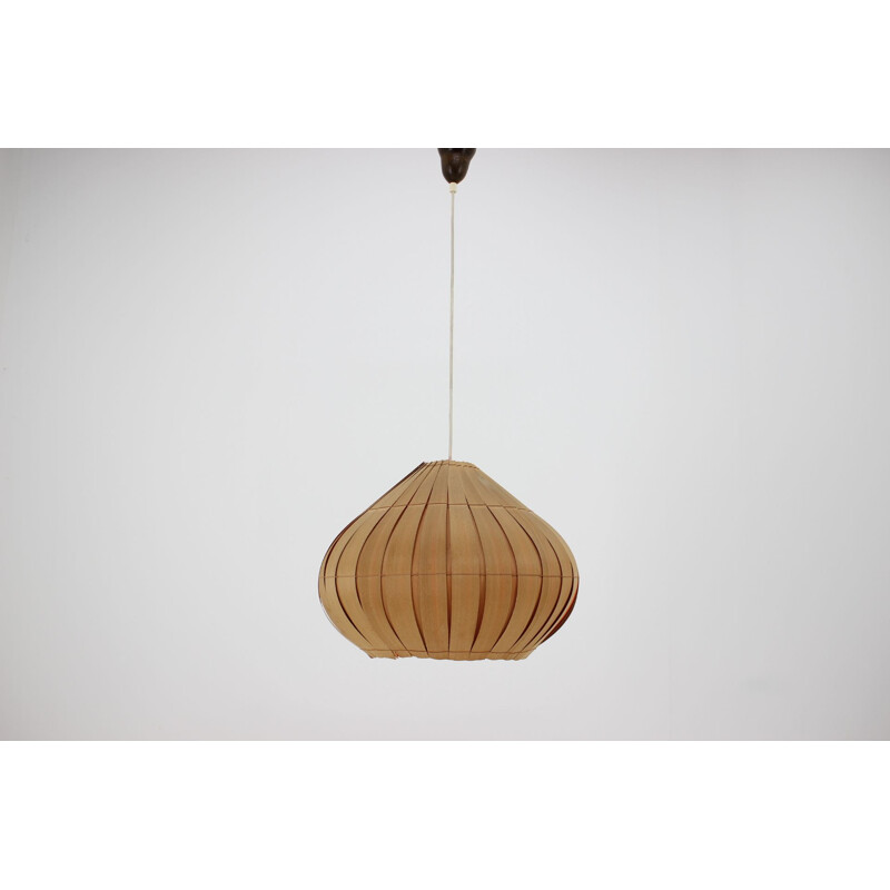 Vintage danish pendant in wood 1960s