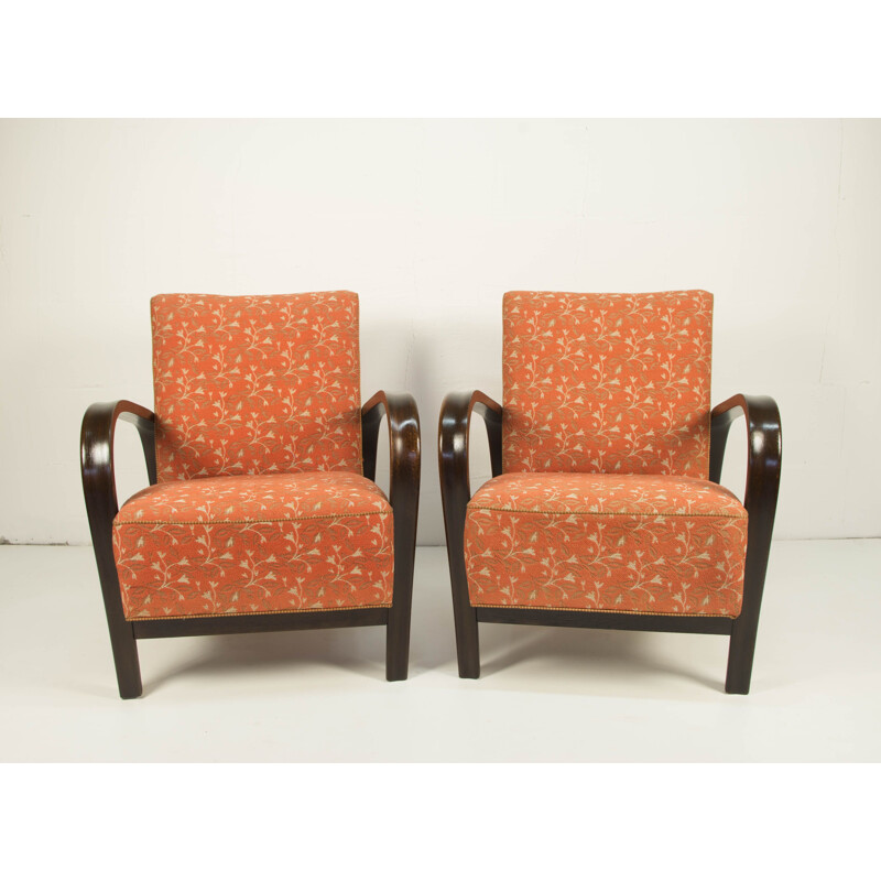 Set of 2 vintage armchairs by Kozelka a Kropacek